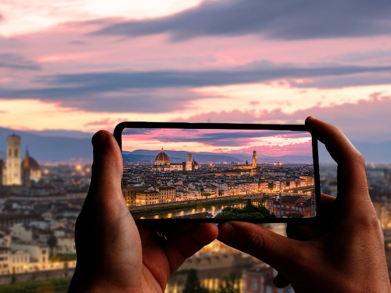 Piazzale Michelangelo por la noche